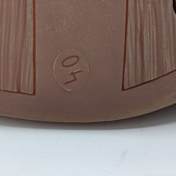 Camper "Twins" Brown Suede Embroidered Closed Toe Wedges - Picture 4 of 13